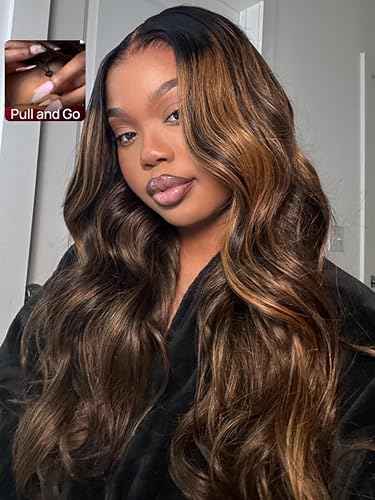 Miniatura 3 de UNICE Pelucas de cabello humano ondulado con encaje frontal de 7 x 5 con cordón de ajuste de despedida de los nudos, sin pegamento, predepilada,