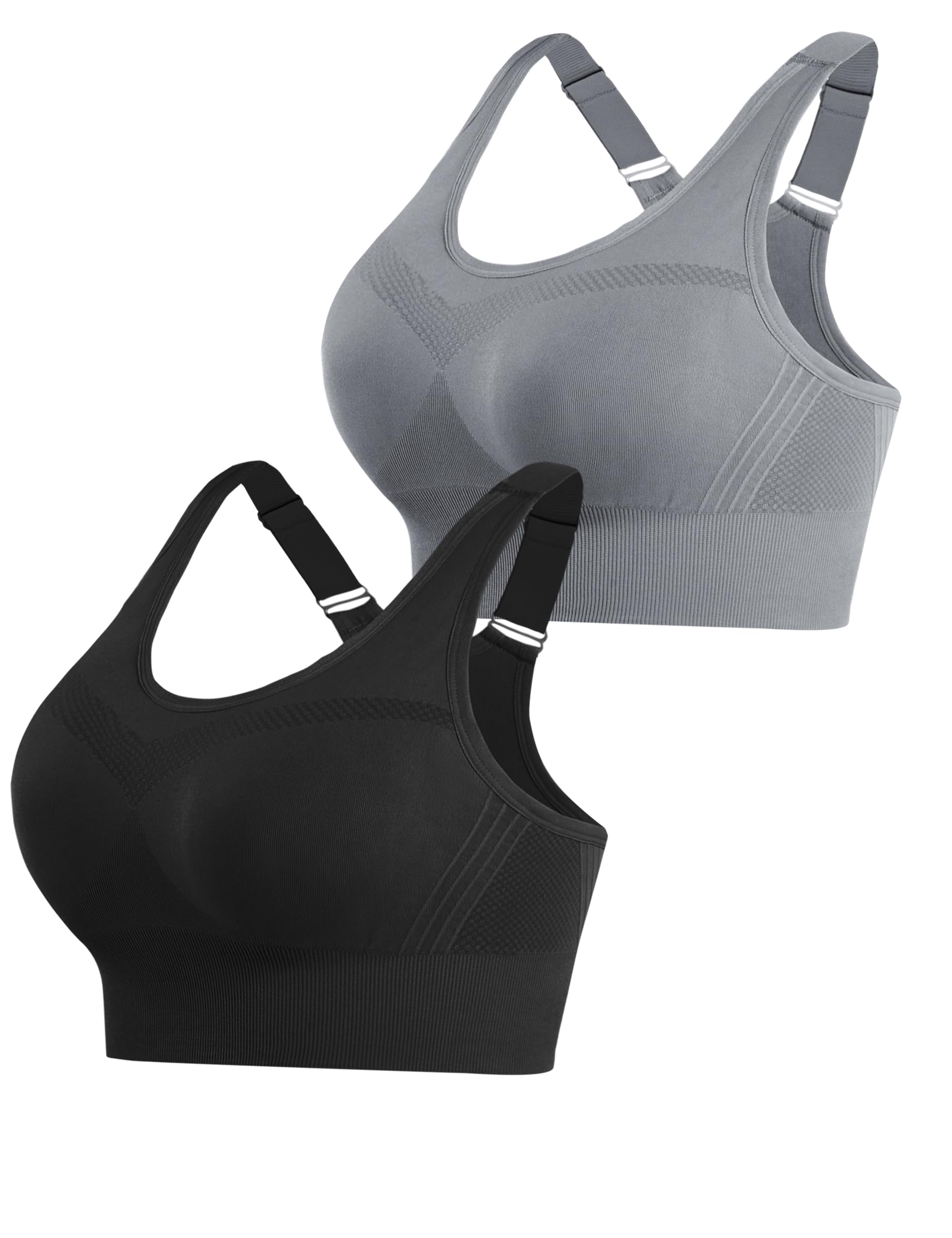 Litherday Sport BH Damen Push Up Sports Bra Starker Halt Sport BH Ohne Buegel mit Abnehmbar Gepolstert für Fitness Jogging Yoga
