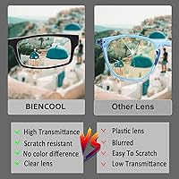 Vista 5 de BIENCOOL 6 Pack Reading Glasses Traditional Frames for Men and Women Readers with Spring Loaded Hinges 6 Pack Black