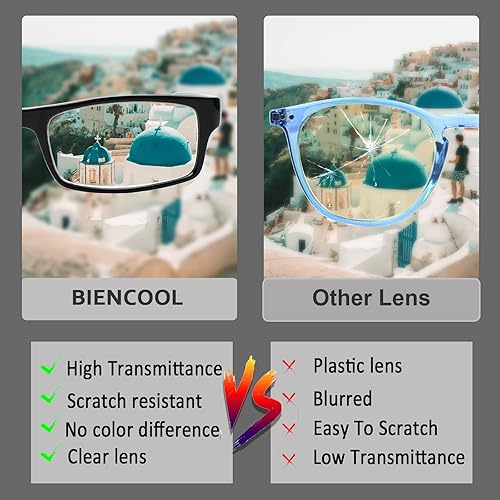 Miniatura 5 de BIENCOOL Paquete de 6 lentes de lectura tradicionales para hombres y mujeres con bisagras de resorte