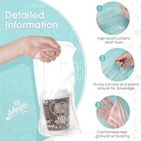 Vista 4 de 200 portadores de bebidas para entrega, bolsas de plástico transparente con asa para bebidas, bolsas de embalaje de polietileno, para llevar tazas