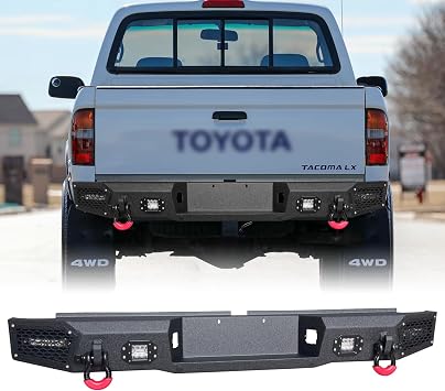 Tacoma Rear Bumper Texture Black Compatible with 1995 1996 1997 1998 1999 2000 2001 2002 2003 2004 Toyota Tacoma