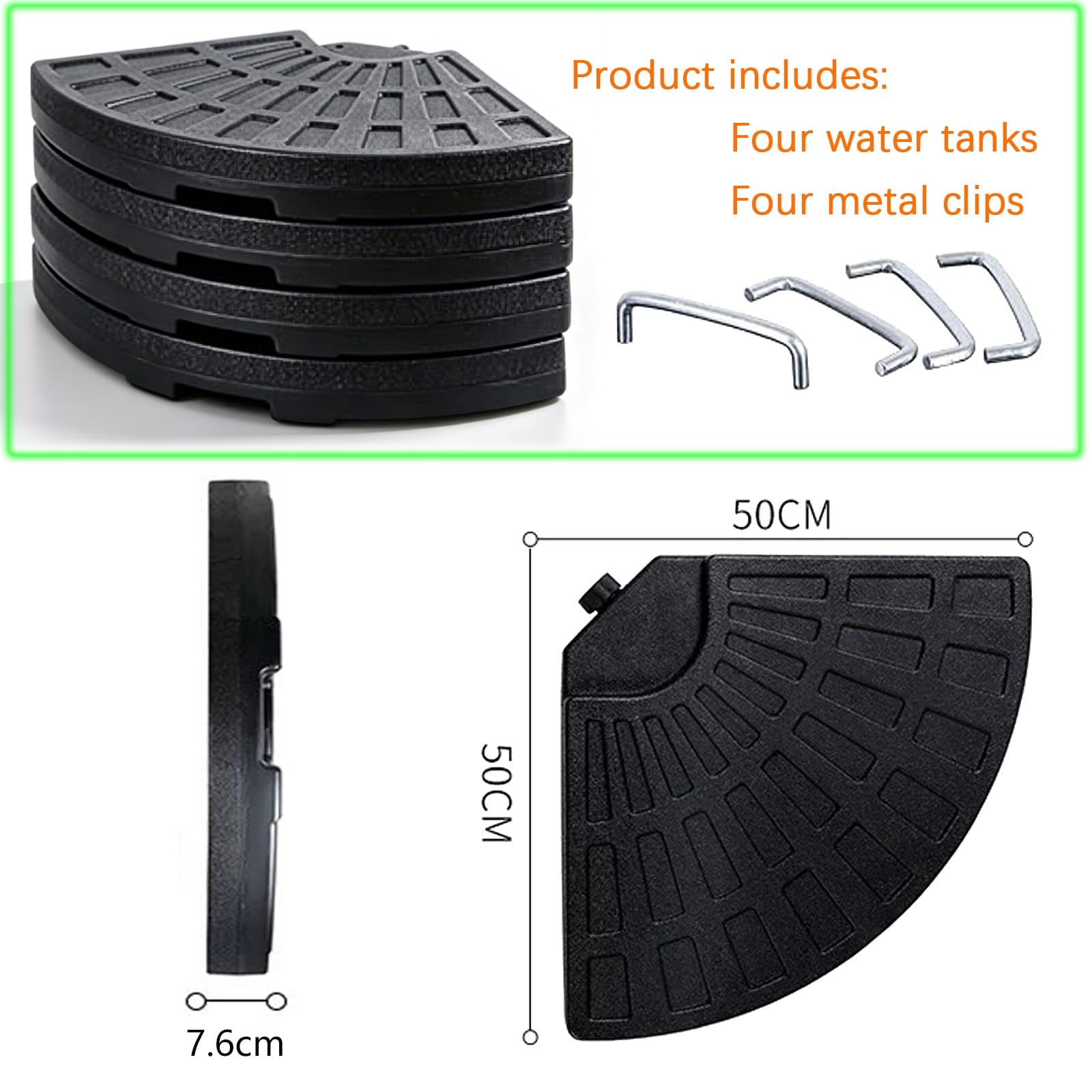Questo Supporto per contrappeso per ombrellone, Base per ombrellone, 4 basi per ombrellone a Forma di ventaglio,