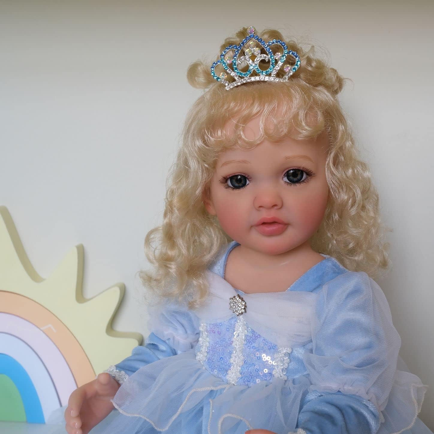 iCradle Lovely Real Look Reborn Baby Dolls 22inch 55cm Silicone Lifelike Rooted Hair