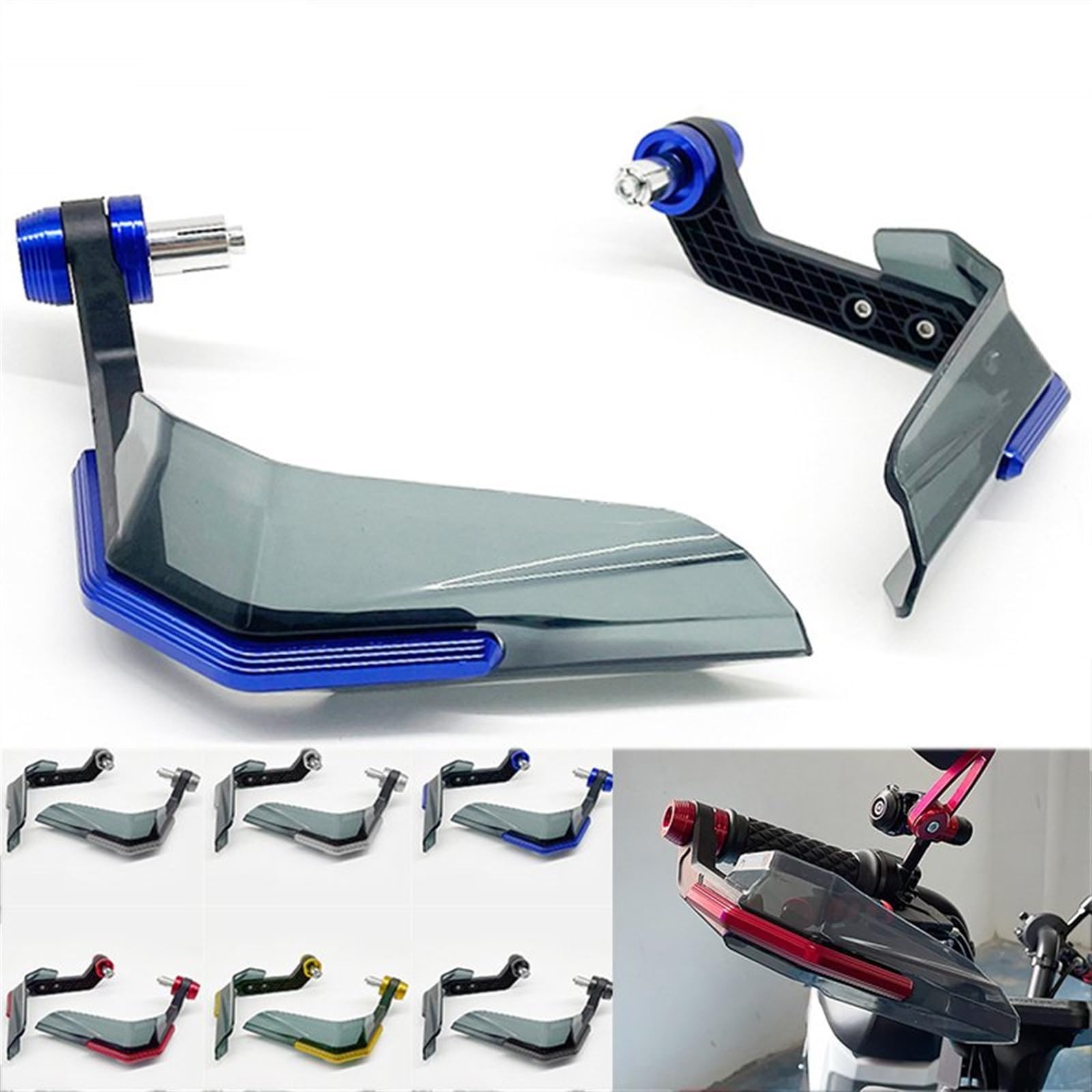 Moto In Lega Di Alluminio + Plastica ABS Manubrio A Mano Protezioni Per YAMAHA(Yellow)