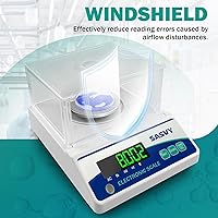 Vista 4 de Báscula de laboratorio 17.64 oz x 0.00 oz Escala científica g/oz/ct/lb Balanza analítica electrónica digital de alta precisión para joyería, cocina