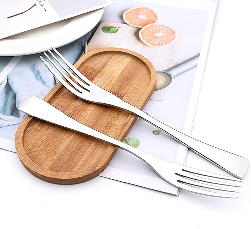 Miniatura 4 de Cubiertos de lujo de acero inoxidable 1810 pulido espejo de 20 piezas - servicio para 4 - plata