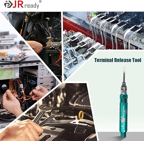 Miniatura 6 de JRready ST5255 Herramienta extractora de pines Herramienta de extracción de terminales Incluye 8 puntas de repuesto para Molex AMP Delphi Bosch