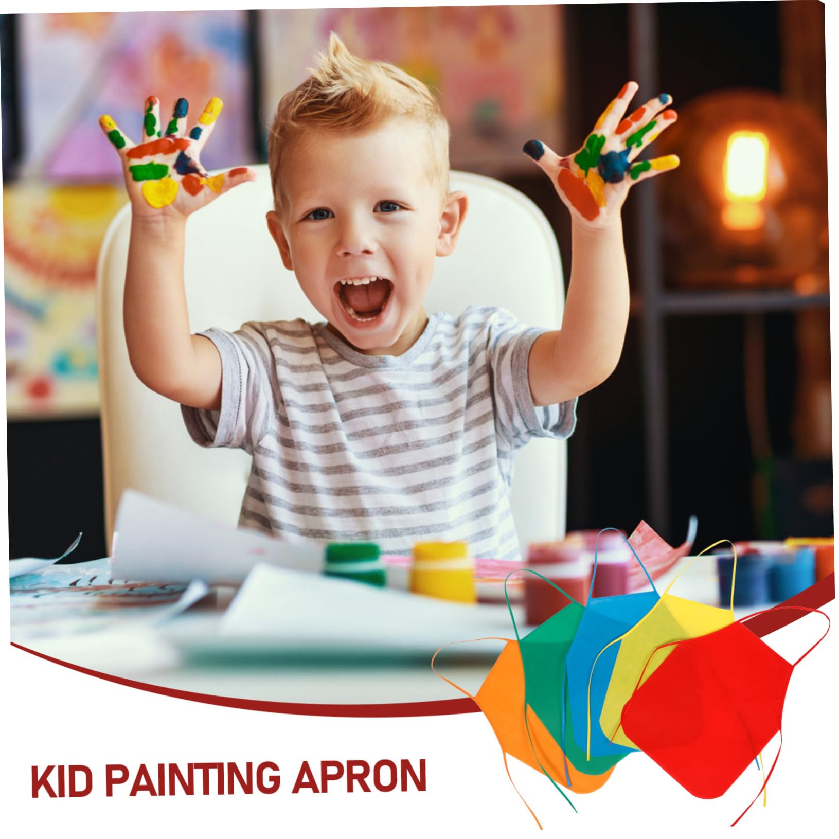 40 pièces tablier de bricolage for enfants artisanat tablier décoratif for enfants tabliers d'art de peinture tablier for la cuisson tablier de dîner tabliers de dessin tablier multi-usage tissu non t
