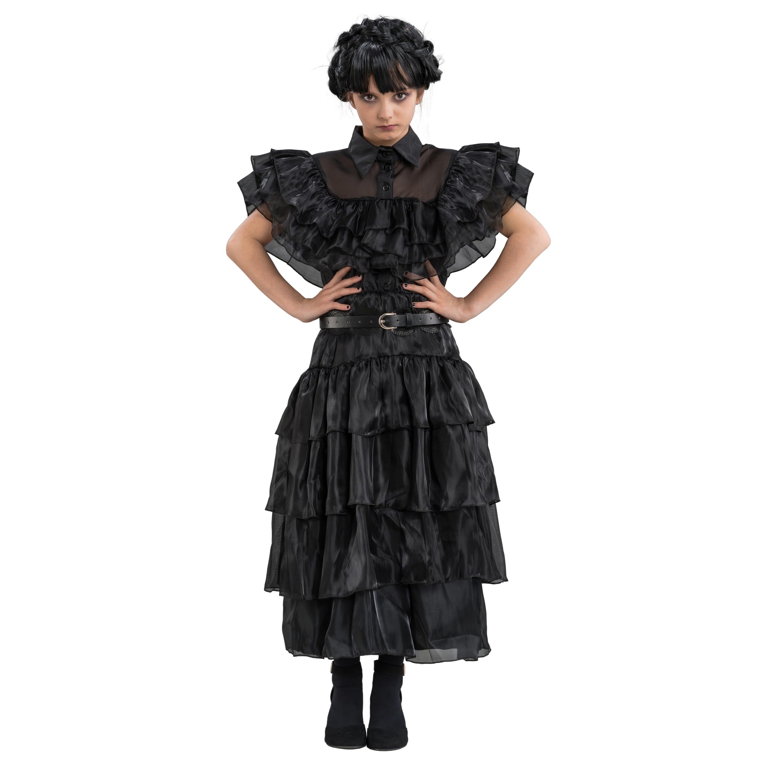 Chaks Wednesday Costume for Children | Ball Gown Raven Ball Black - Addams Family 164