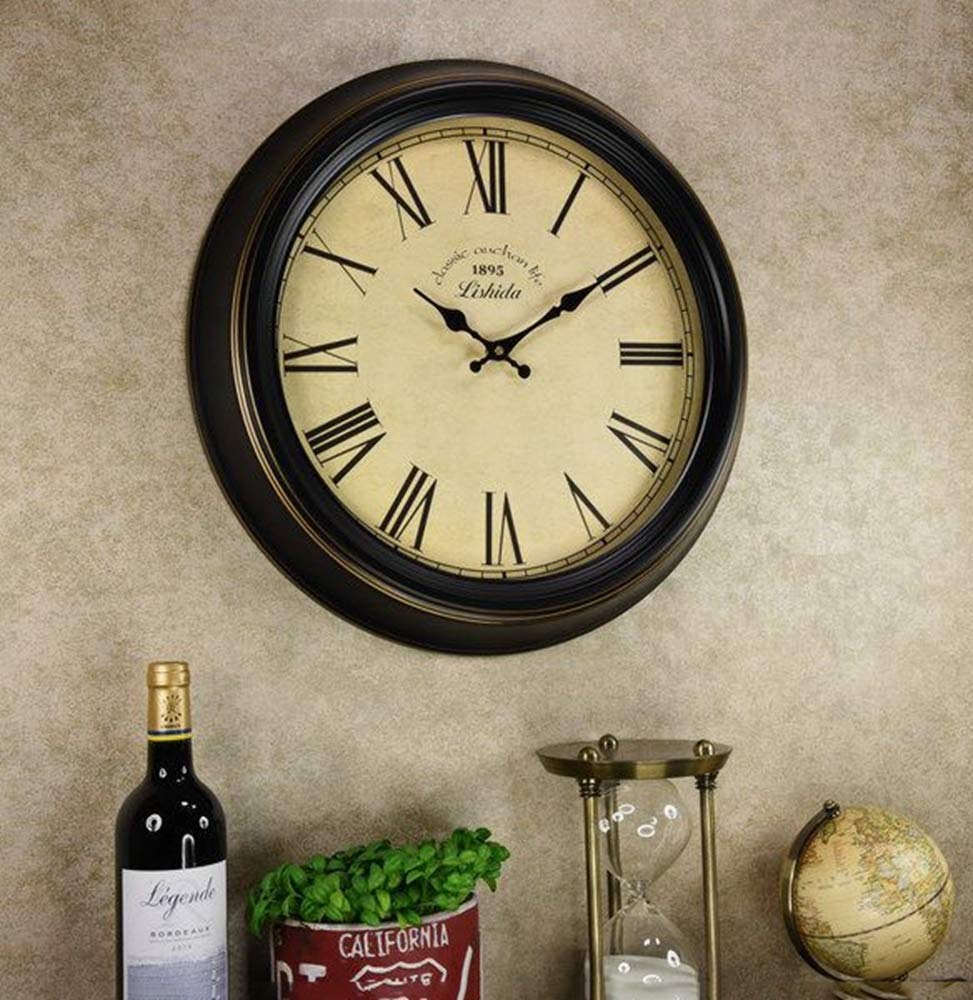 Amazon.co.jp: 美しい人格ミュート壁時計、アンティークノスタルジック