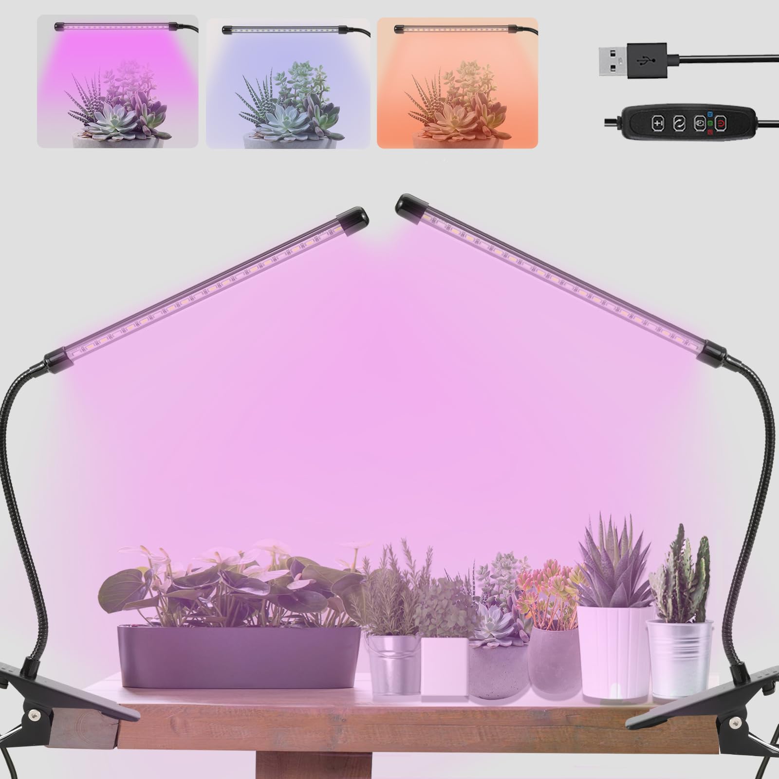 Grow Lights for Indoor Plants 20LED,Indoor Plant Growing Lights Auto ON/Off