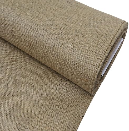 LA Linen Tela de arpillera de yute de 60 pulgadas de ancho, 5 yardas/natural