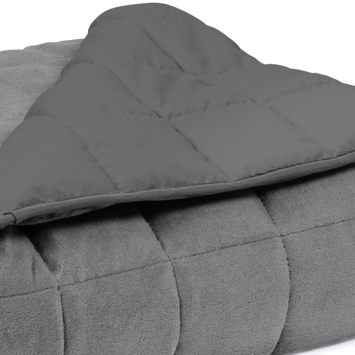 IDMarket Celeste - Manta Pesada para Ansiedad (150 x 200 cm, Bicolor, Gris Claro y Gris, 7 kg)