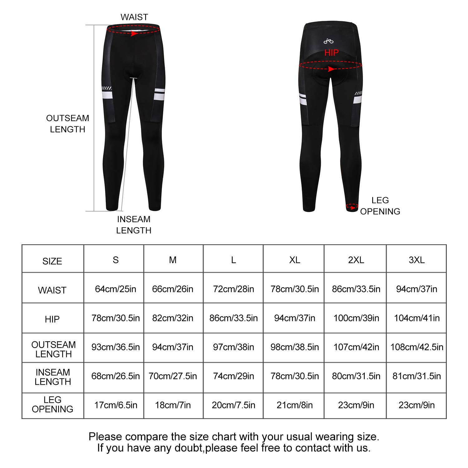 INBIKE Pantalones Largo de Ciclismo para Hombre con 3D Gel Acolchado Bicicleta MTB Ciclista