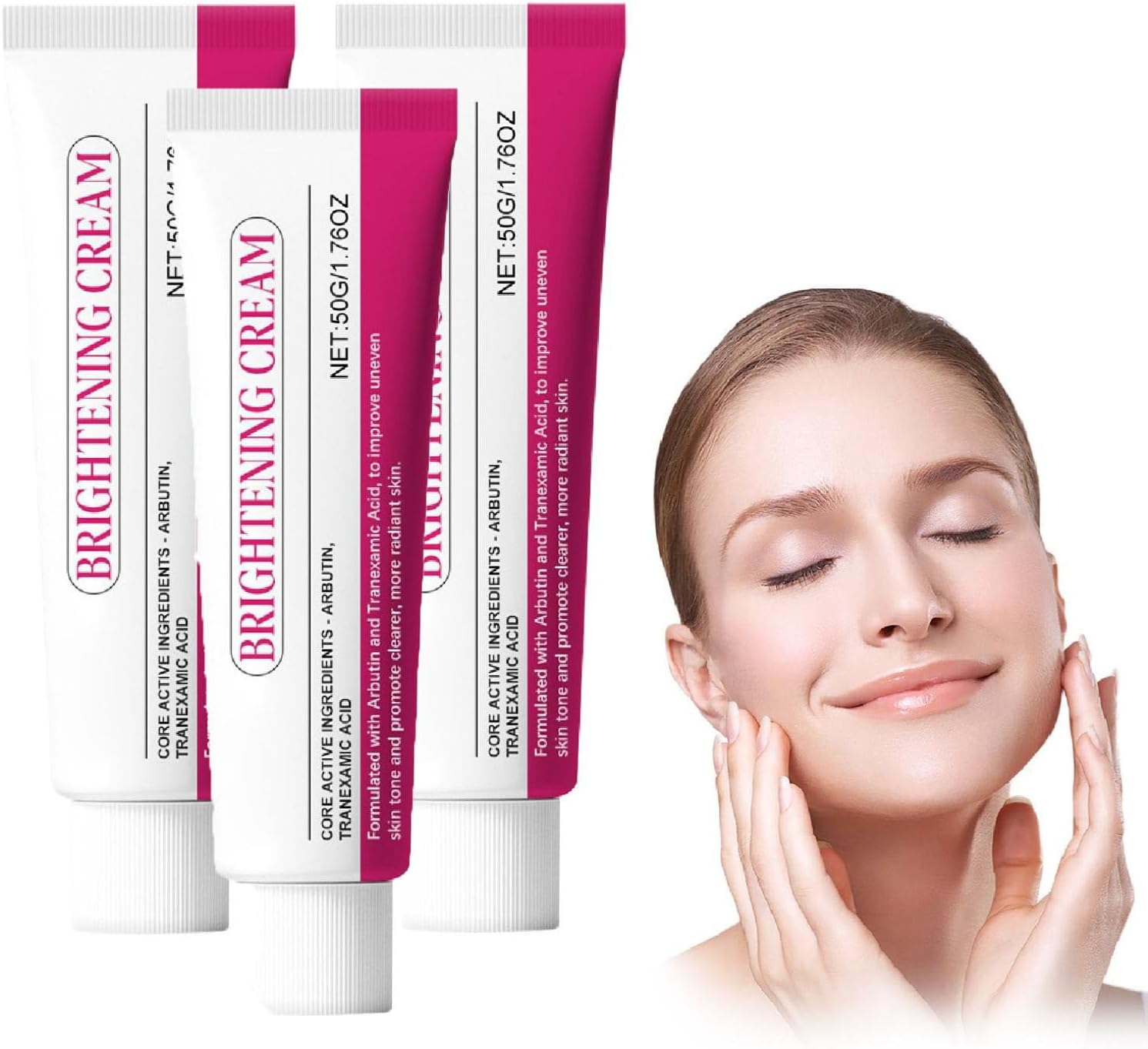 Arbutin 7% + Tranexamic Acid 4% Cream, Dark Spot Corrector for Pigmentation, Blemishes, Uneven Skin Tone, Skin Brightening Anti Aging Hydrating, Korean Skin Care (3)