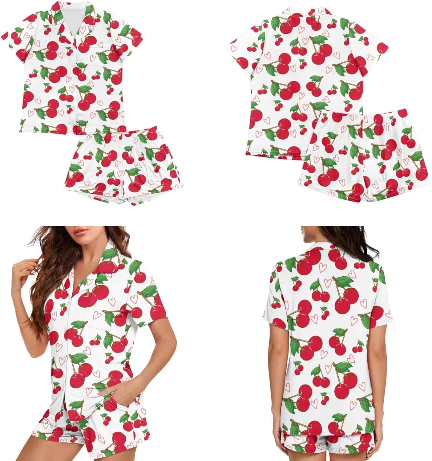 Matching Pajamas for Couples Short Sleeve Sleepwear Pajama Set Comfortable 2 Piece His And Hers Pajamas Sets
