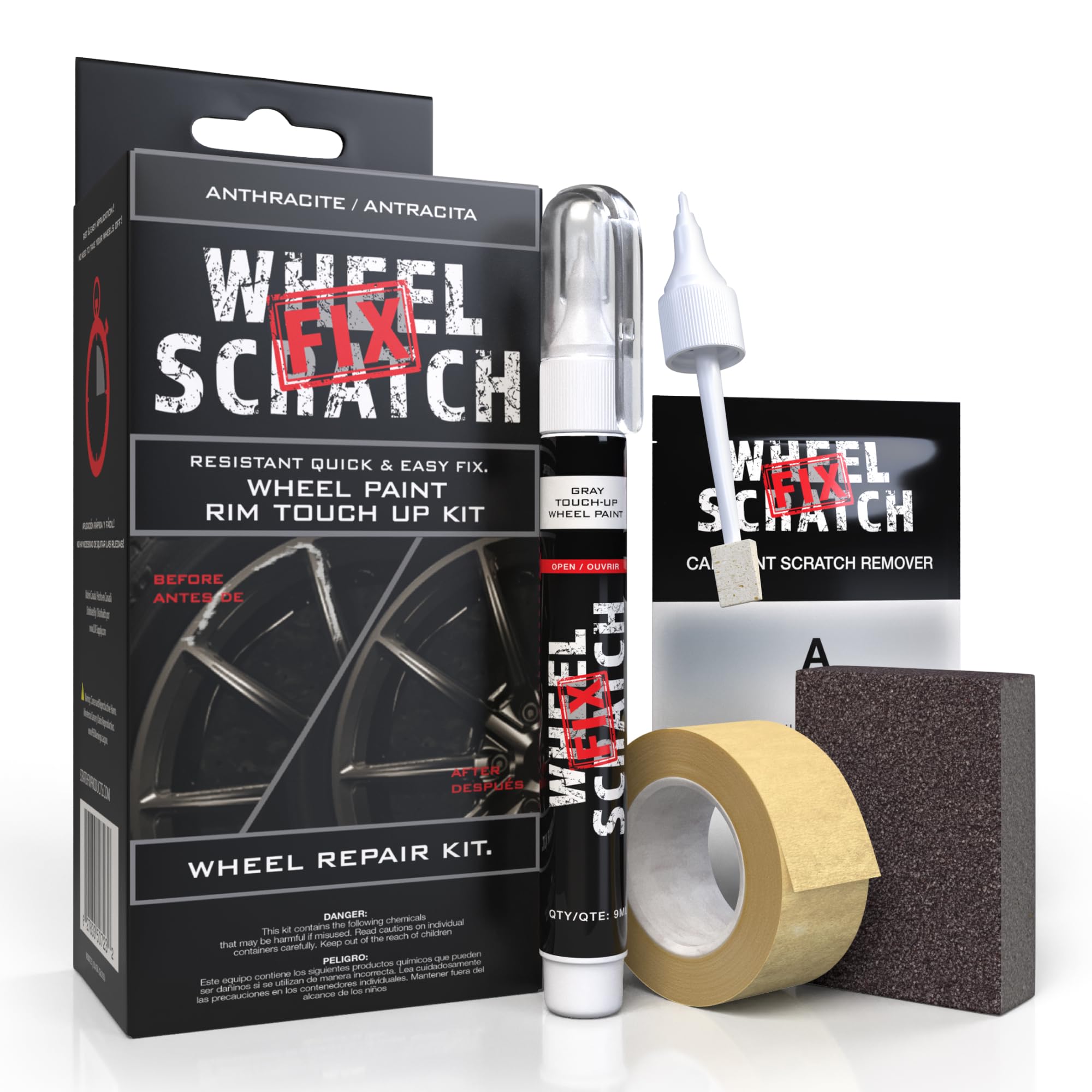 Quick And Easy Wheel Touch Up Kit Wheel Paint Rim Paint Pen Wheel Repair Kit (Anthracite)