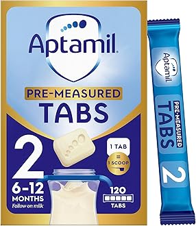 2 Follow On Baby Milk Formula Pre-Measured Tabs, 6-12 Months, 120 Tabs - 1 tab = 1 scoop (24g)