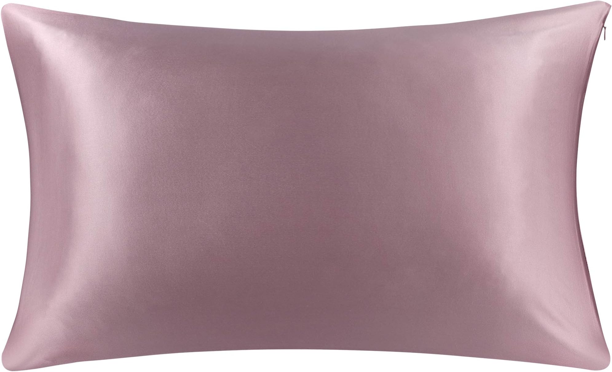 PiccoCasa 100% Pure Silk Pillowcase 550TC 22 Momme Silk Pillow Cases Soft Breathable Both Sides Silk for Hair and Skin with Hidden Zipper, King 20x36 Inch, Mauve