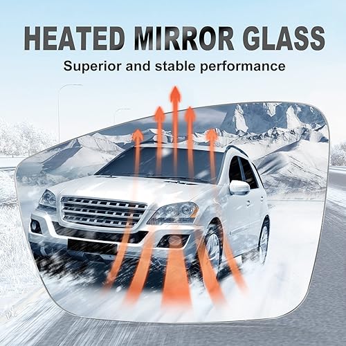 Miniatura 5 de 5C6857521 - Espejo calefactable para el lado izquierdo del conductor 2011-2018, repuesto para Volkswagen VW Passat Beetle Jetta Power Convexo con