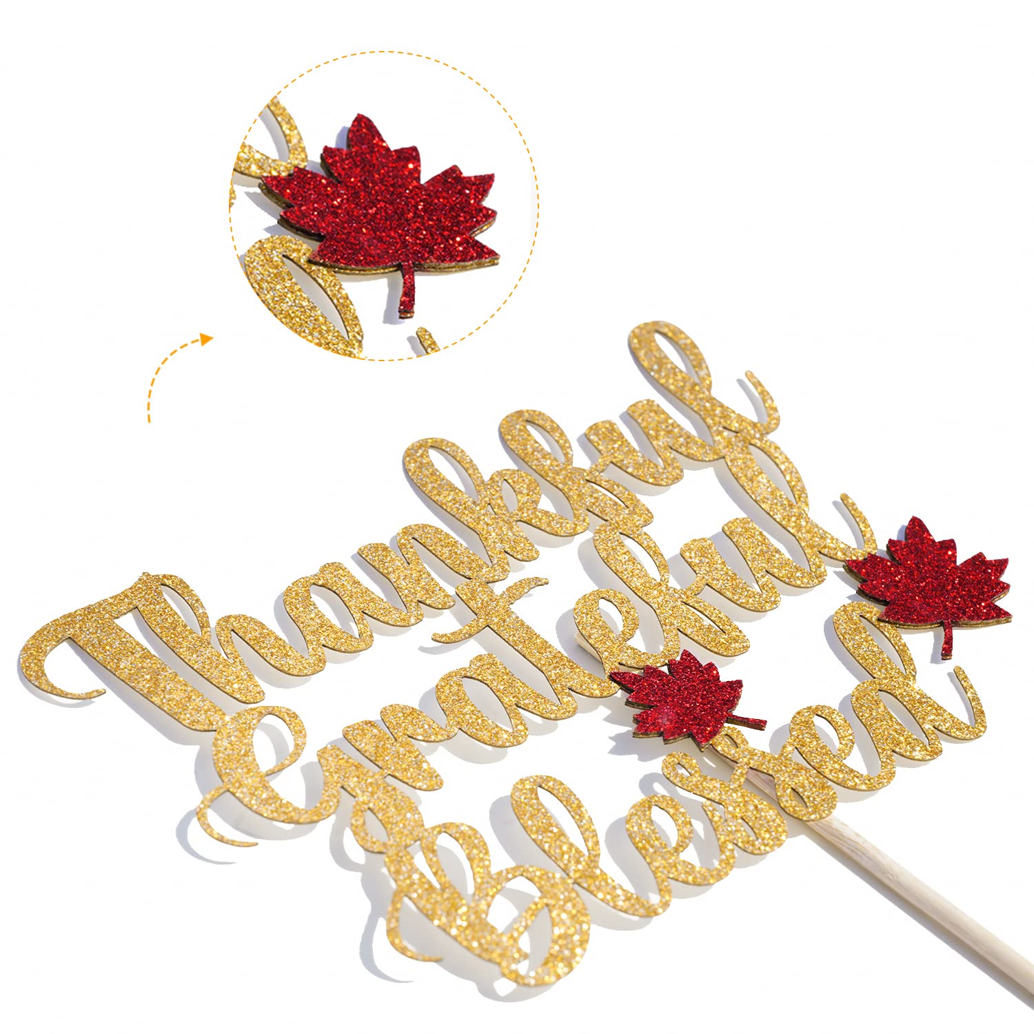 Thanksgiving Cake Topper | Thankful Cake Topper | Grateful Cake Topper - View #4