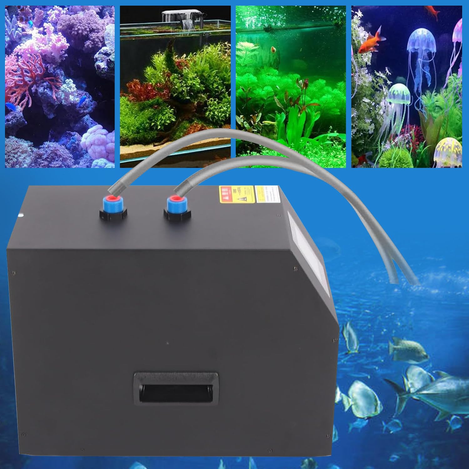 Refroidisseur D'aquarium, Refroidisseur d'eau D'aquarium 42Gal 1/10HP, Compresseur De Réfrigération De Refroidisseur d'eau Silencieux, pour Hydroponique, Récif De Corail