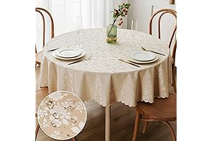 smiry Mantel Redondo para Mesa de 6 Sillas, Impermeable