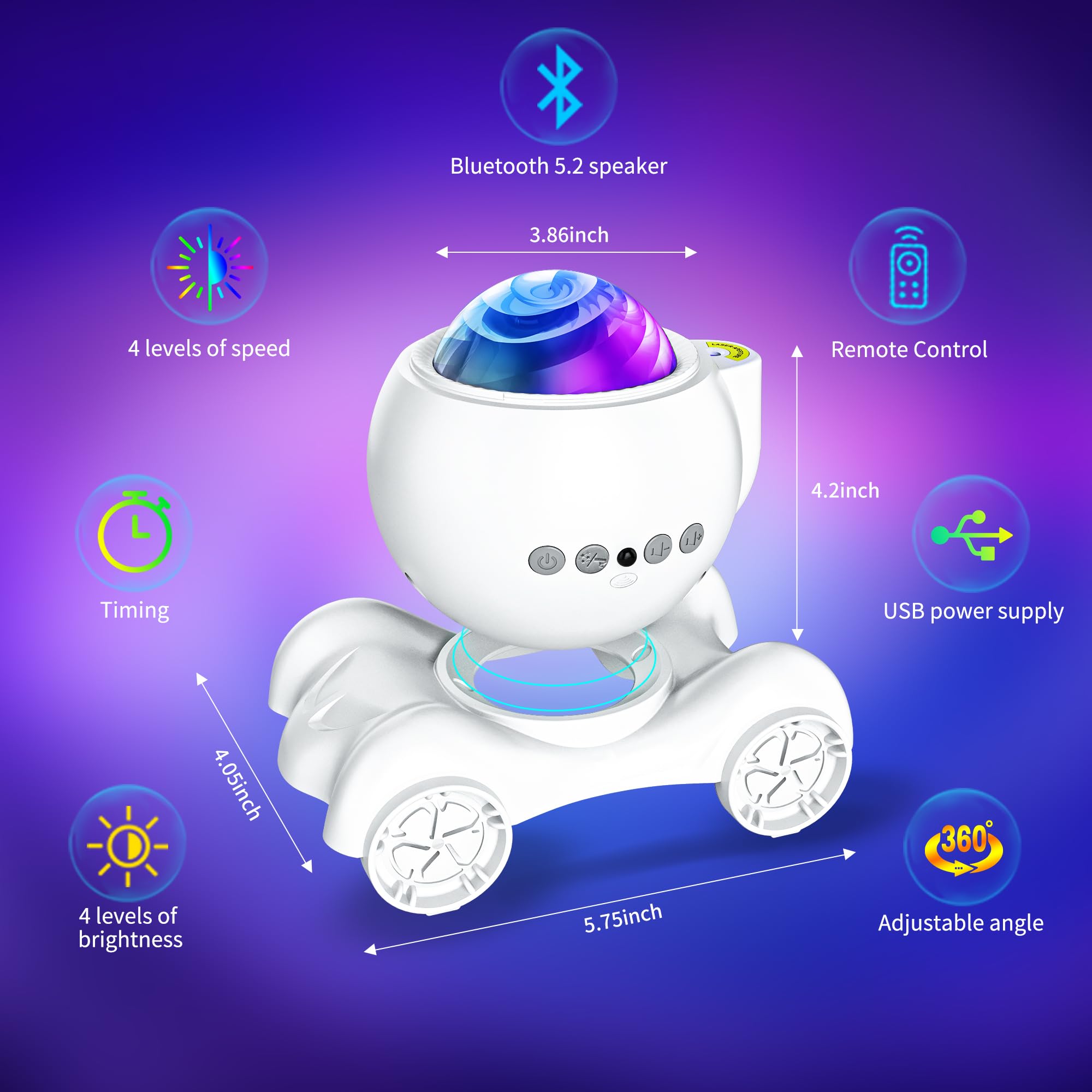 Amazon.com: ENOKIK Galaxy Projector, Star Aurora Projector Built