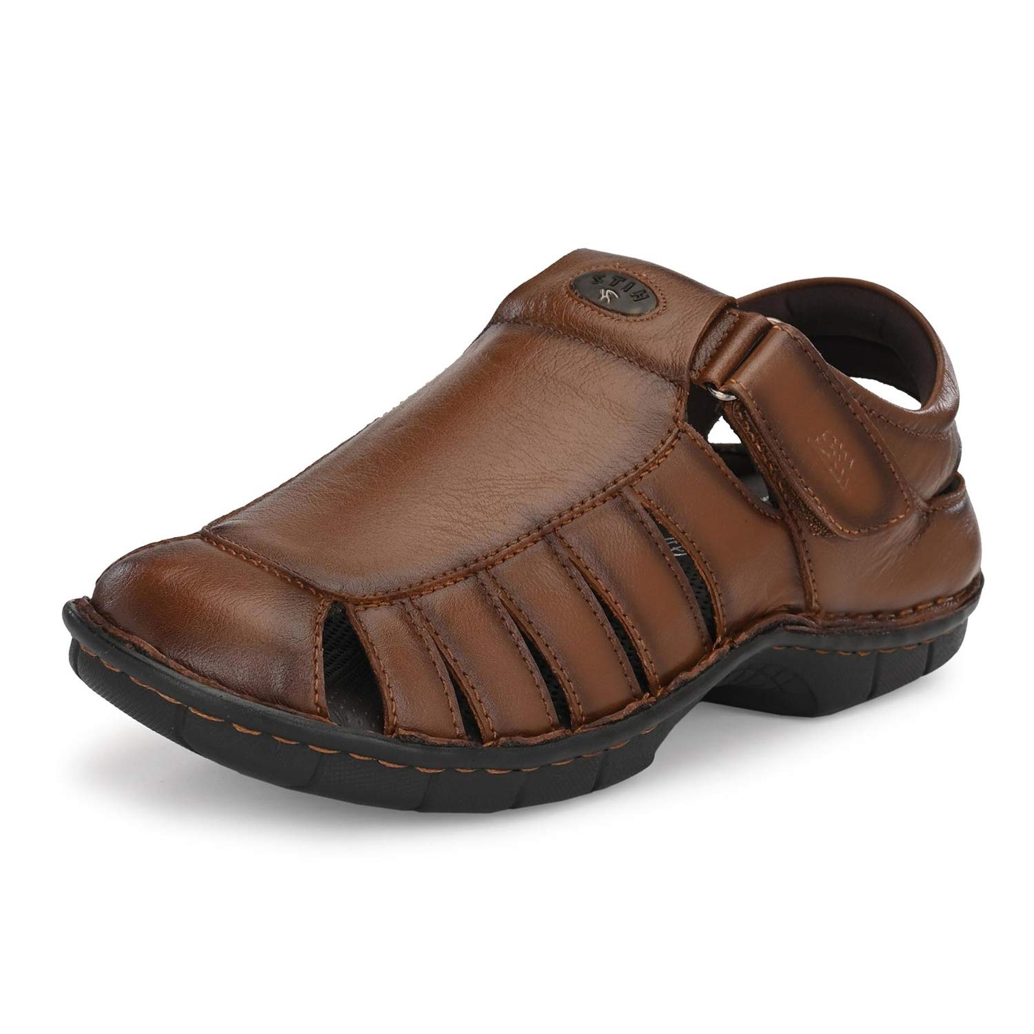 HITZ Mens Tan Leather Comfort Sandals - 9 (B08G4P4HBW) Amazon Price History, Amazon Price Tracker