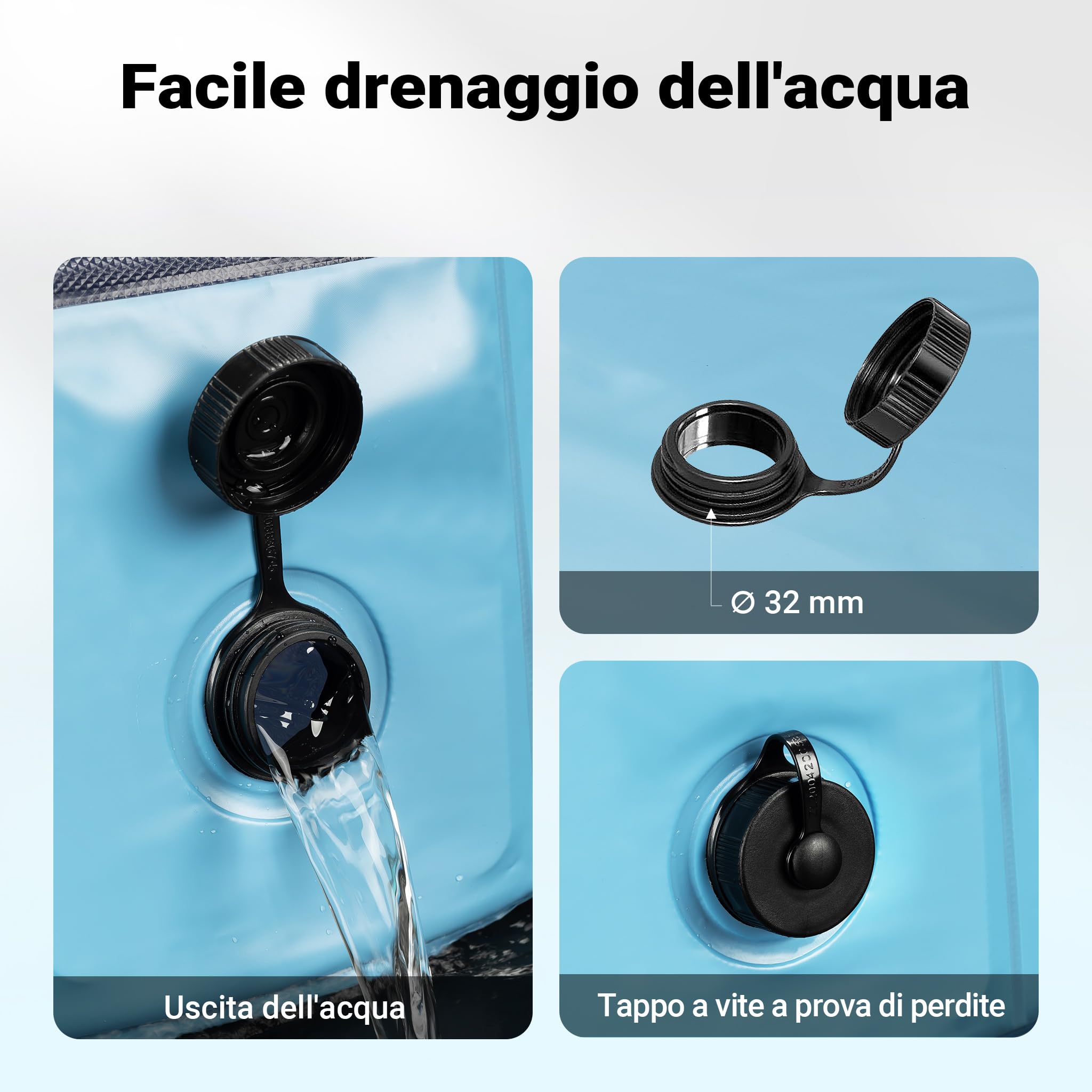Fudajo Piscina per cani 160 x 30 cm, antiscivolo, piscina pieghevole per cani in PVC, portatile, con bordi rinforzati