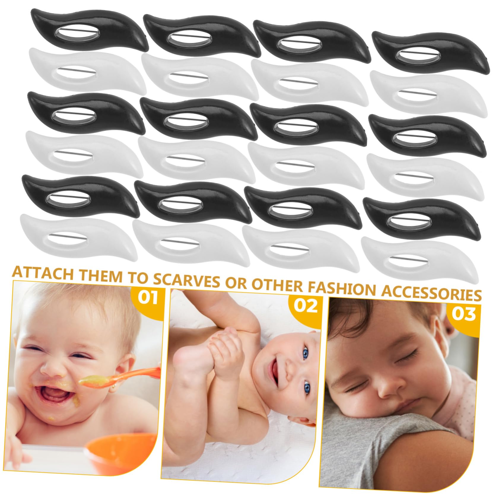 Gadpiparty 5 Sätze Sicherheitsnadeln Für Kunststoffkopf Sicherheitsnadel Für Kopftücher Vielseitig Einsetzbar Für Babykleidung Und Bastelarbeiten Und Gemischt 30 Stück * 5
