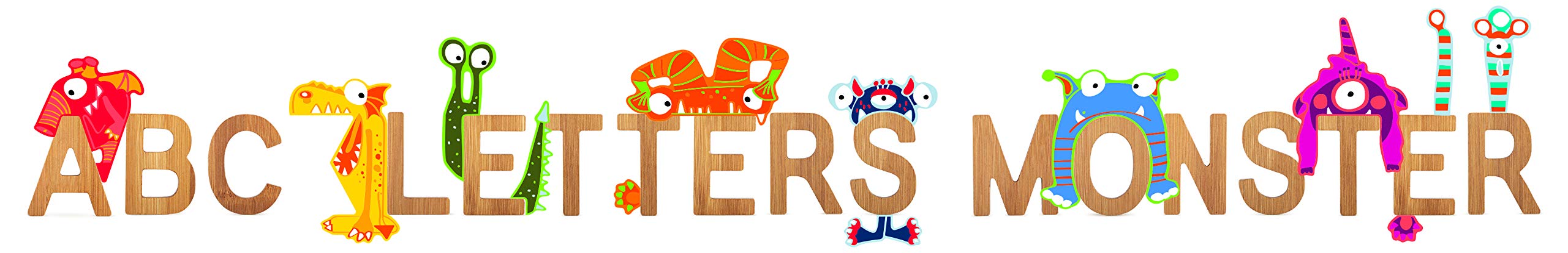 Small Foot 12083 ABC Monster Woody Wooden Letters Ideal as Decoration of Wooden Letters, Decoration or Door Sign - Image 2