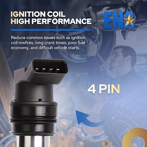 Miniatura 4 de ENA Juego de 6 bobinas de encendido compatibles con Volvo Land Rover LR2 S60 S80 V70 XC60 XC70 L6 3.0L 3.2L Turbo Reemplazo para 306842450 LR002954