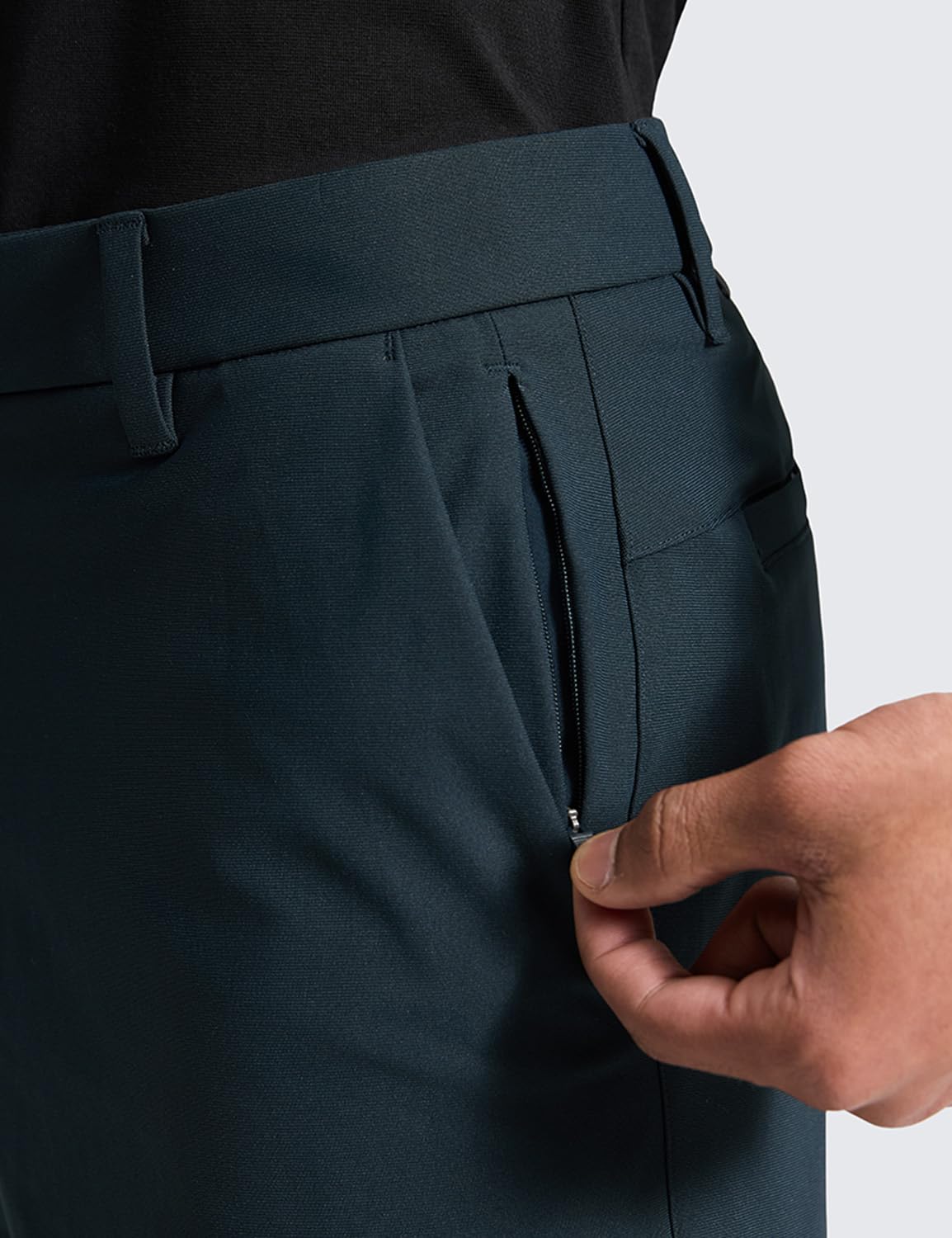 CRZ YOGA Pantalones Cortos de Golf para Hombre cómodos para Todo el día - 7/9 Pulgadas elásticos Ligeros Casuales de Trabajo Frente Plano Pantalones Cortos con Bolsillos