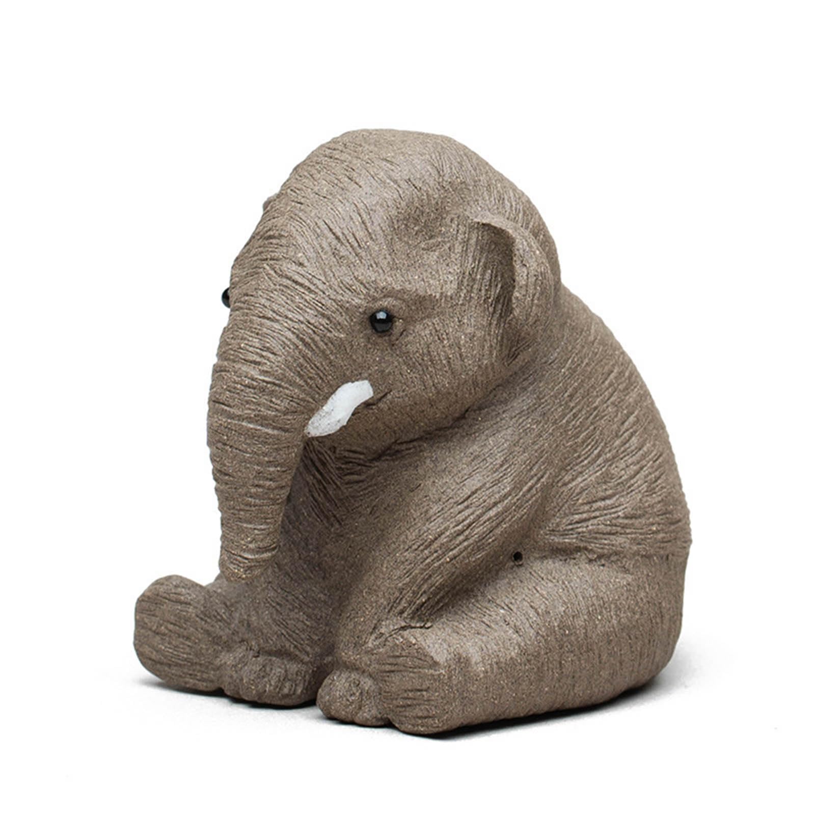 Elephant Figurines Handmades Teas Pet Decorations Teas Ceremony Collection Desktops Ornament For Teas Enthusiasts Lover