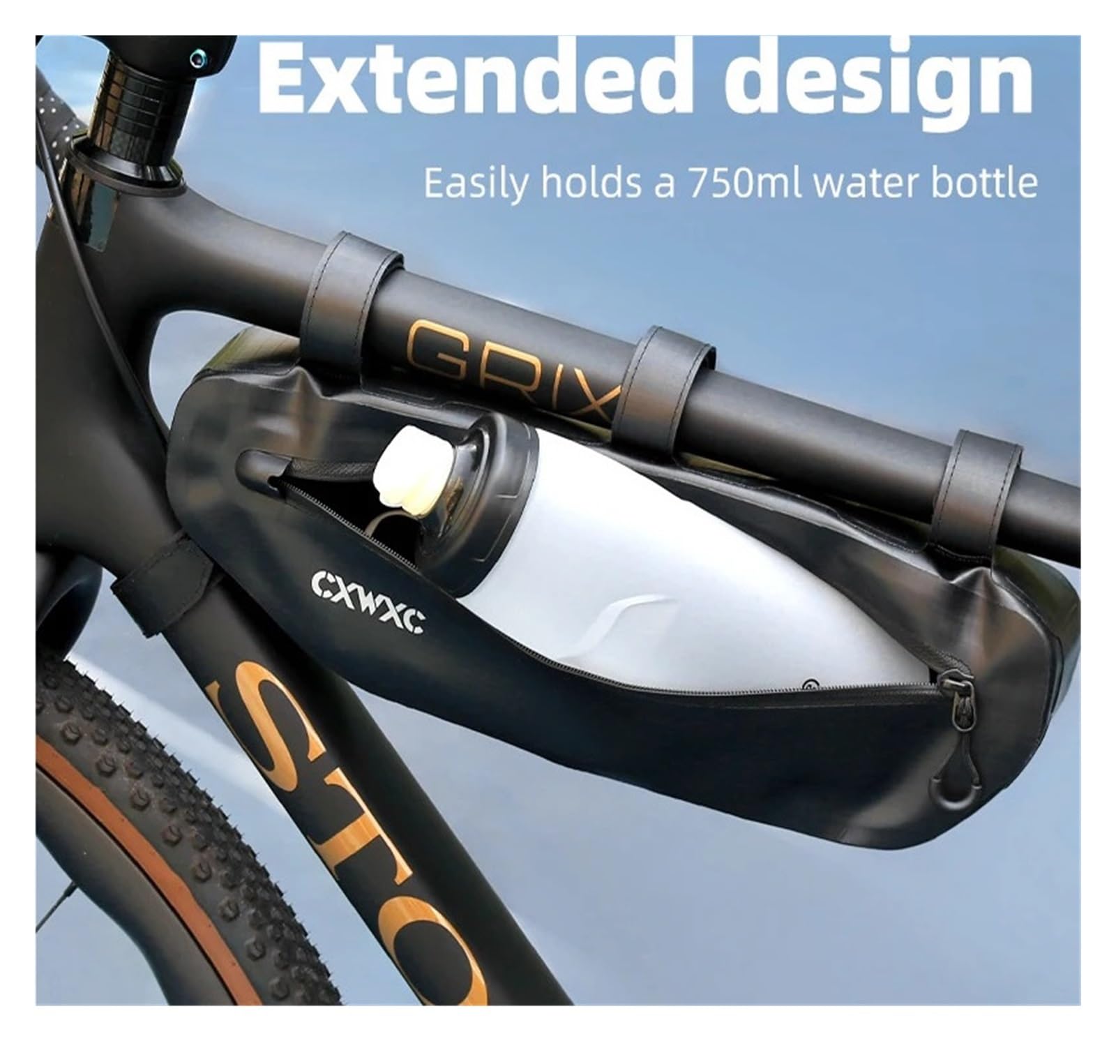 Borsa con telaio triangolare for bicicletta completamente impermeabile da 1,8 L/3 L/4 L