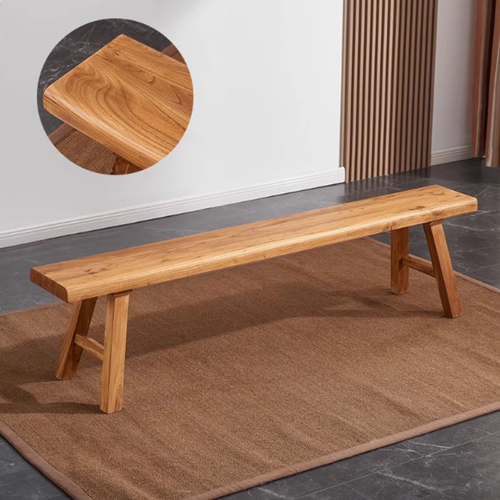 BRCYKRWY Banco de Cocina, Banco para Entrada,Banco de Madera,Banqueta Madera,Banco Jardín Muebles,Banco Zapatero de Madera Rústico,Banco de Extremo de Cama,para Dormitorio,Entrada,Comedor