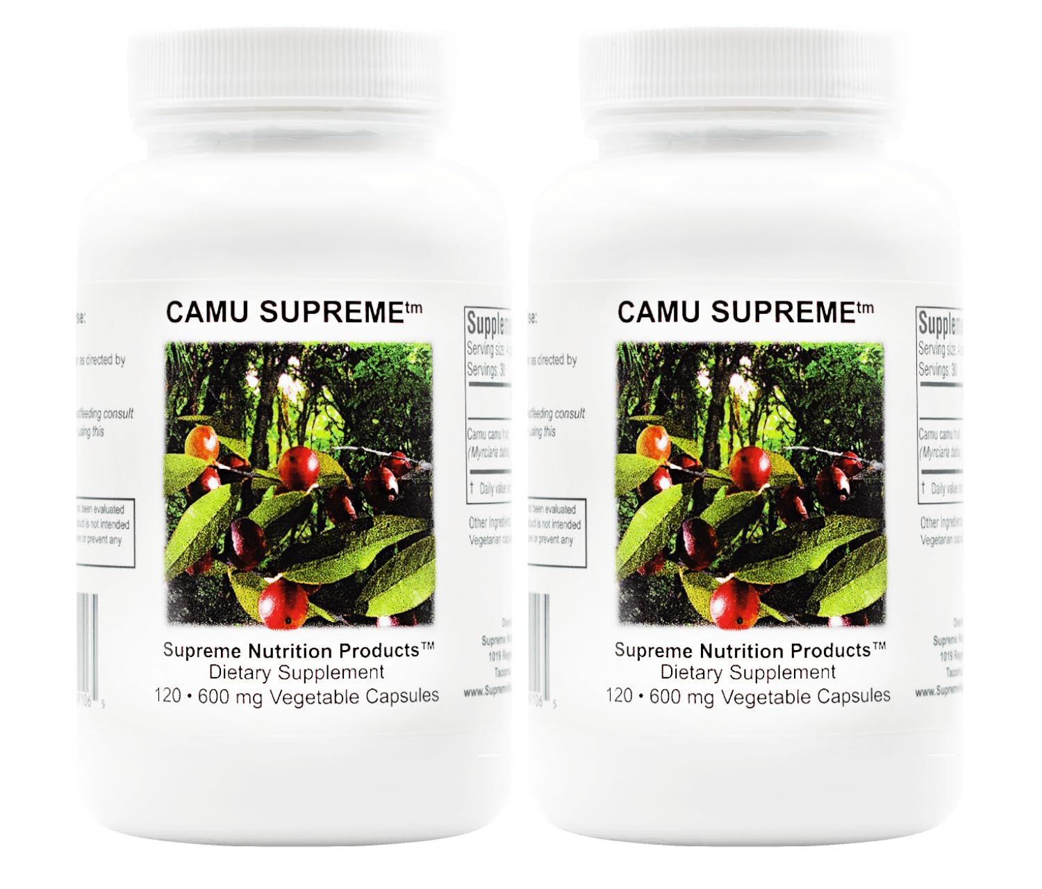 Supreme Nutrition Camu Supreme, 120 Pure Camu Camu Fruit Vegetarian Capsules (Pack of 2)