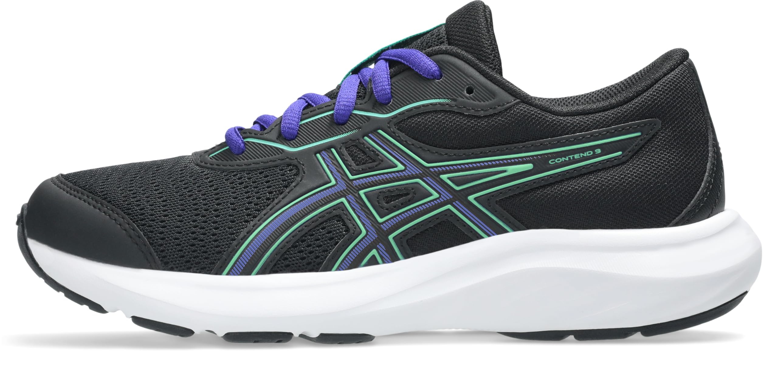 Asics  Kids Black Contend 9 Gs Kids Road Running Shoes in Size 4, Sports Direct