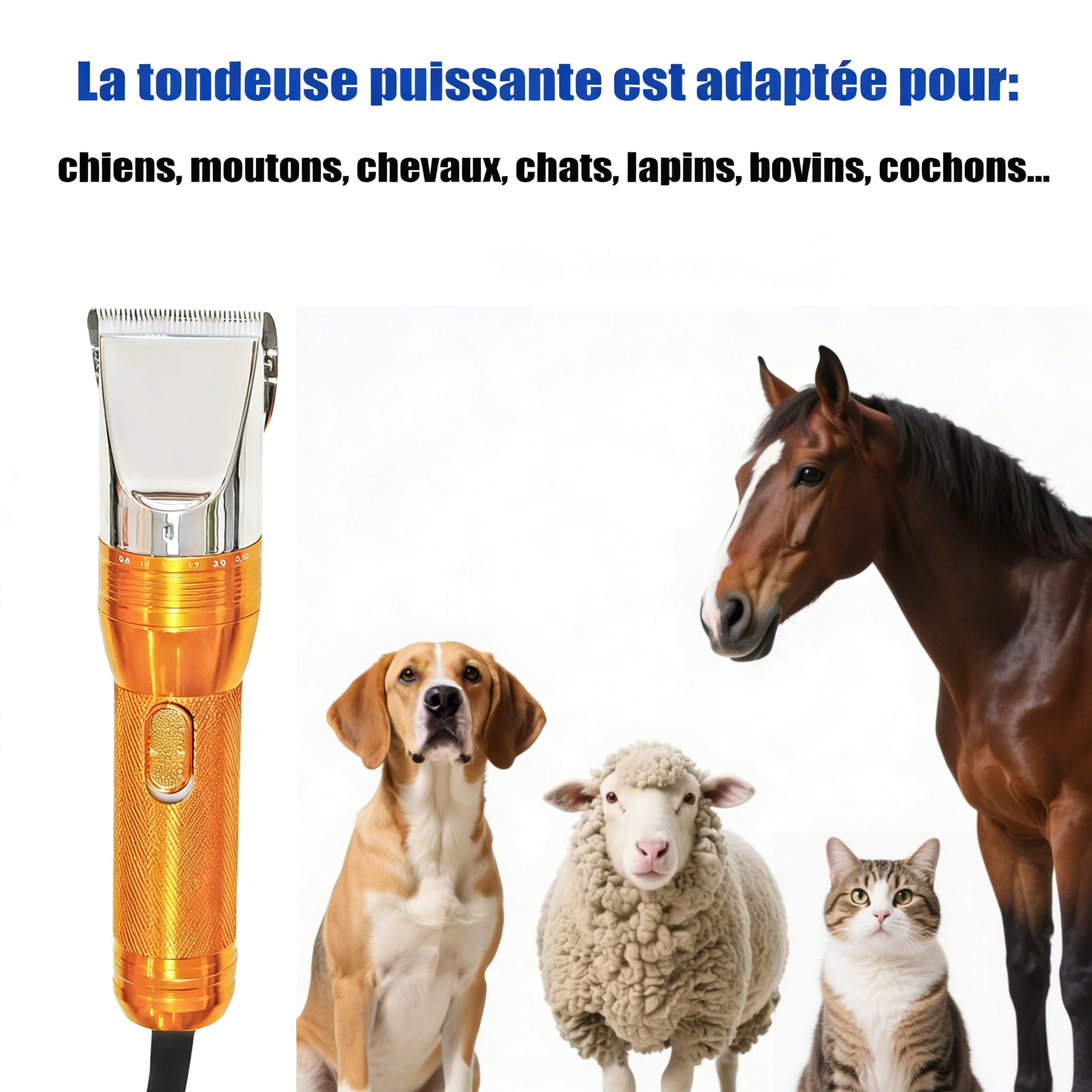 Dog Grooming Clippers,Heavy Duty Sheep Shears,36V Horses Trimmers | Powerful Motor Fur Shears for Livestock & Cats,Professional Pet Grooming Clippers Set for Thick Coats Long Hair