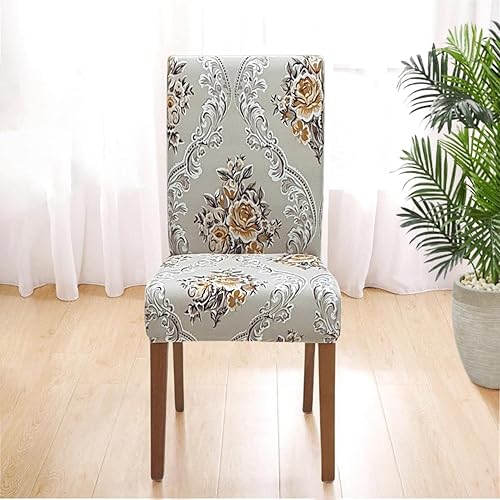 Miniatura 4 de SPRINGRICO Fundas para sillas de comedor, paquete de 6, fundas elásticas para sillas de comedor, de elastano, lavables, fundas para sillas Parsons