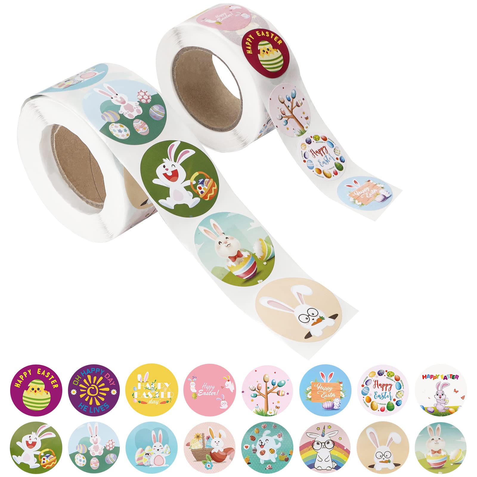 Adesivi Pasqua 1000 Pezzi - 16 Disegni Per Uova, Buste E Decorazioni, Luchild - Foto 2