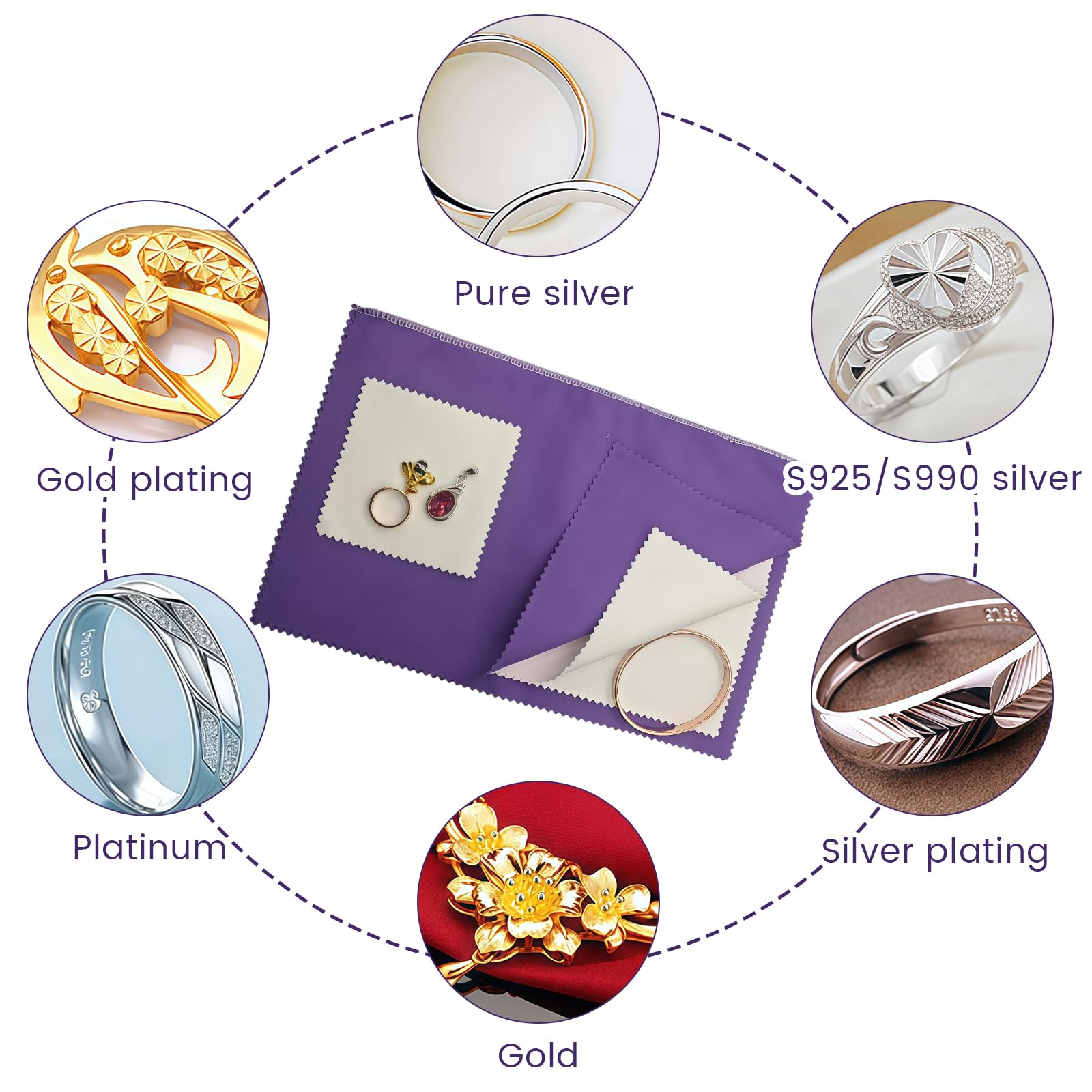 Ahlsen Chiffon De Nettoyage Pour Bijoux En Argent, Outil Anti Ternissement 50 Pieces 79346066