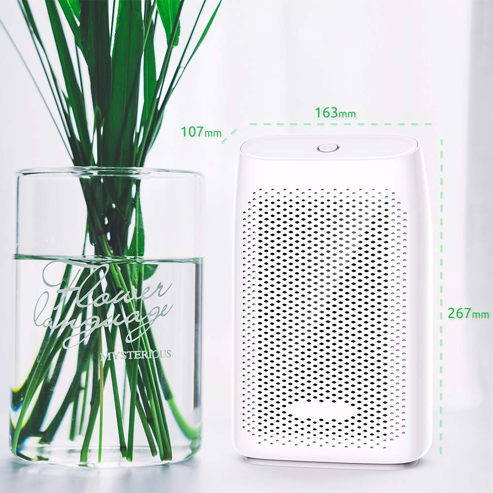 Deumidificatore Elettrico Bagno, 700 ml, Deumidificatore Casa, Mini Deumidificatore Automatico per Ambienti, Portatile, Ultra Silenzioso per Armadi, Bagno, Camera da Letto