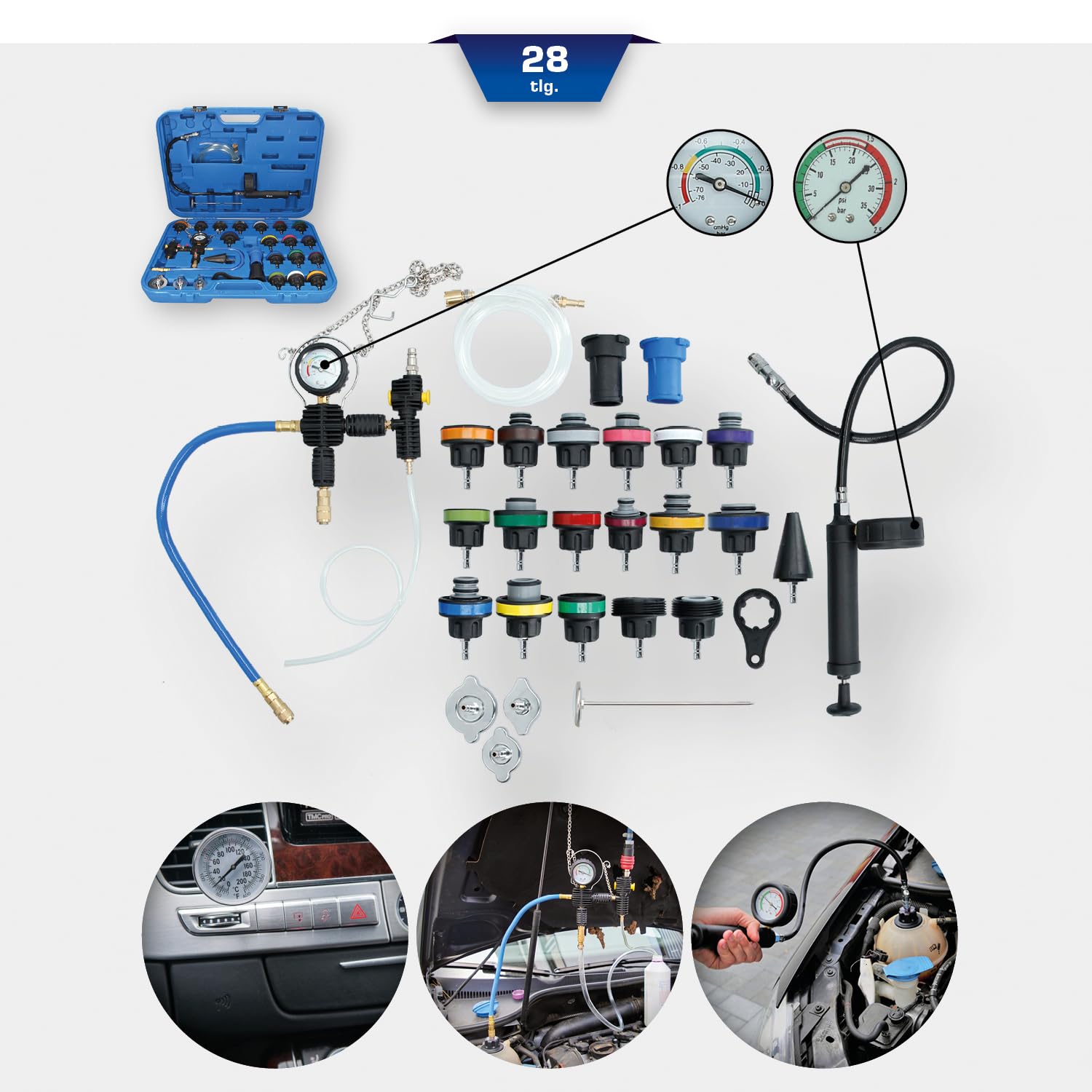 BRILLIANT TOOLS Kühlsystem Befüll- und Entlüftungsgerät