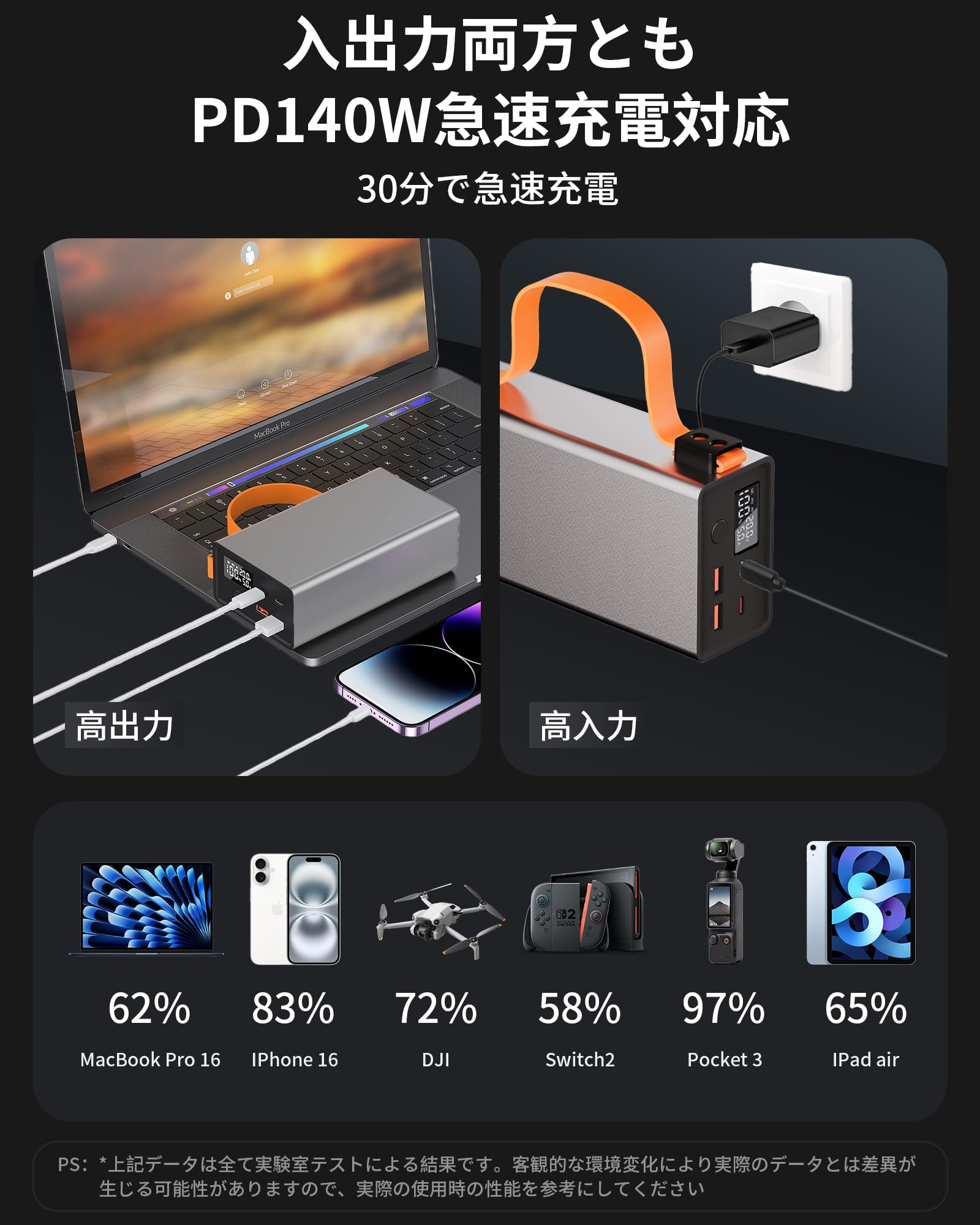 Amazon.co.jp: ポータブル電源 小型 モバイルバッテリー 大容量