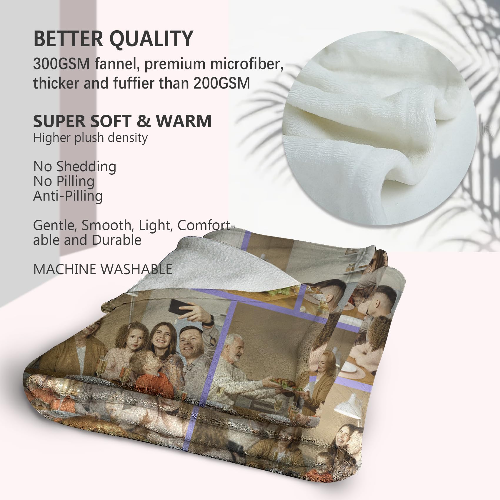 TICBIK Personalised Blanket,Personalised Photo Blanket for Adults,Custom Blanket,Photo Blanket,Customised Blanket - Image 2