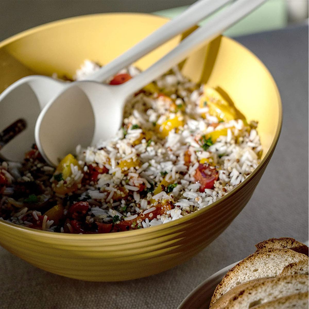 Guzzini 1750 Bowl with lid, Post Consumer Recycled Plastic, 5 liters, Multicolor, XL - Image 3