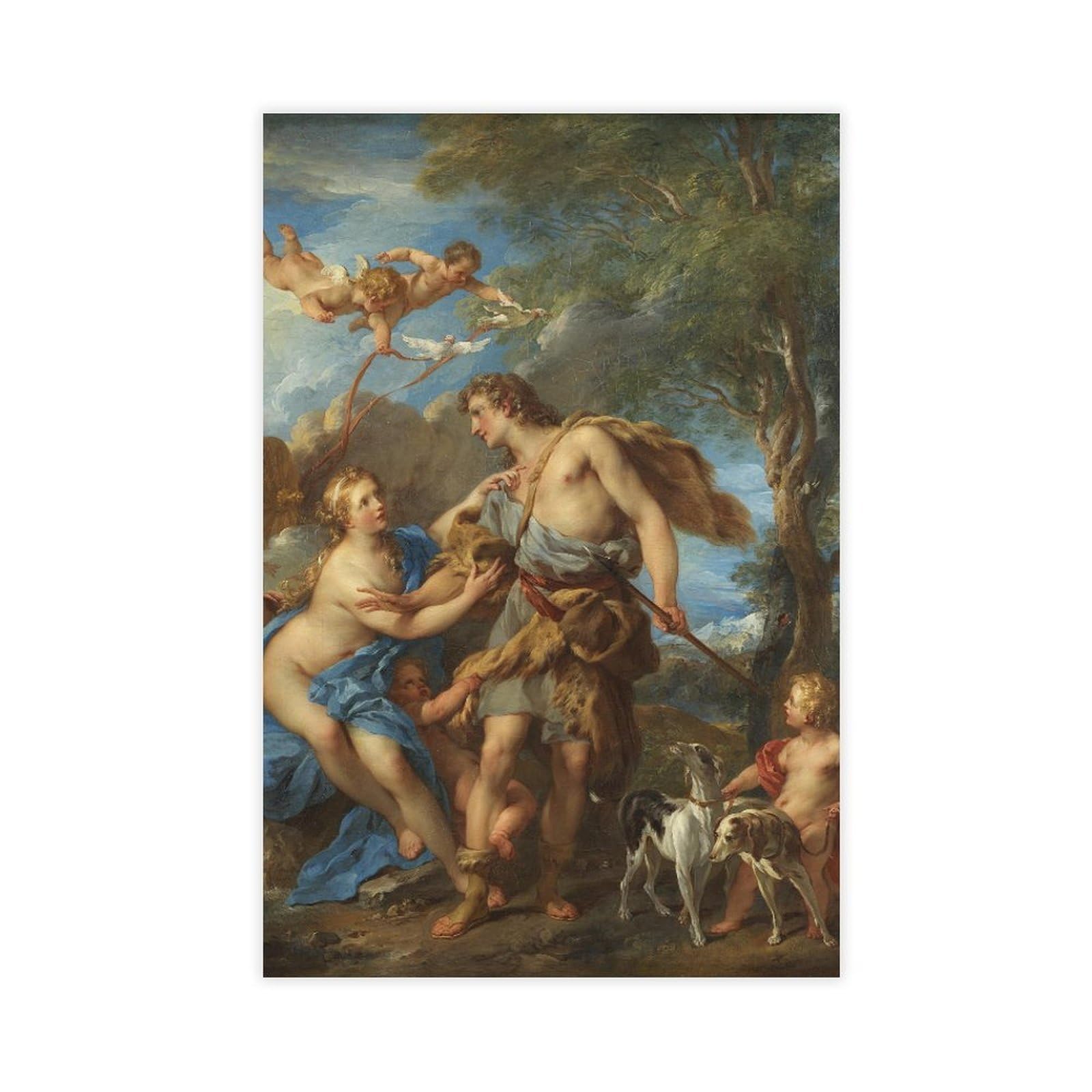 JFECTH Venus And Adonis Canvas Poster for Living Room Decor Gift